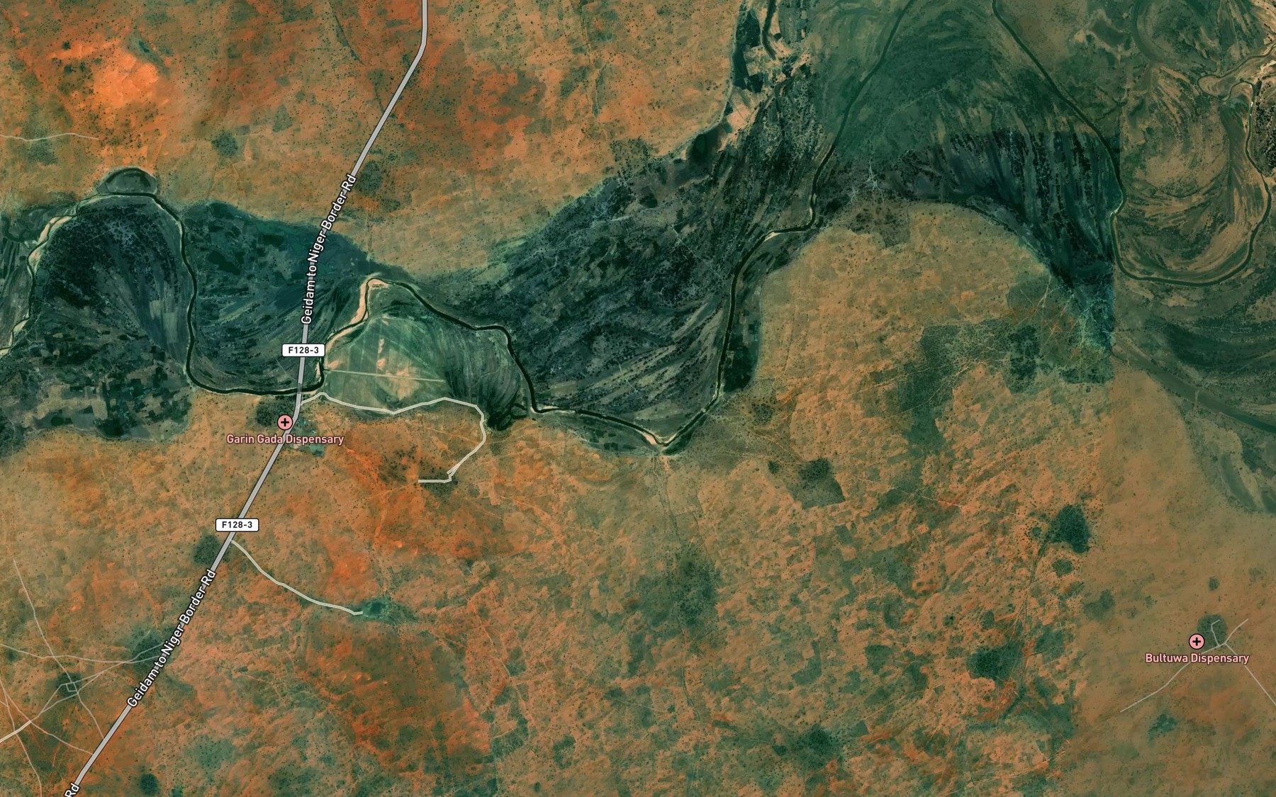 Satellite map of the Komadugu Yobe