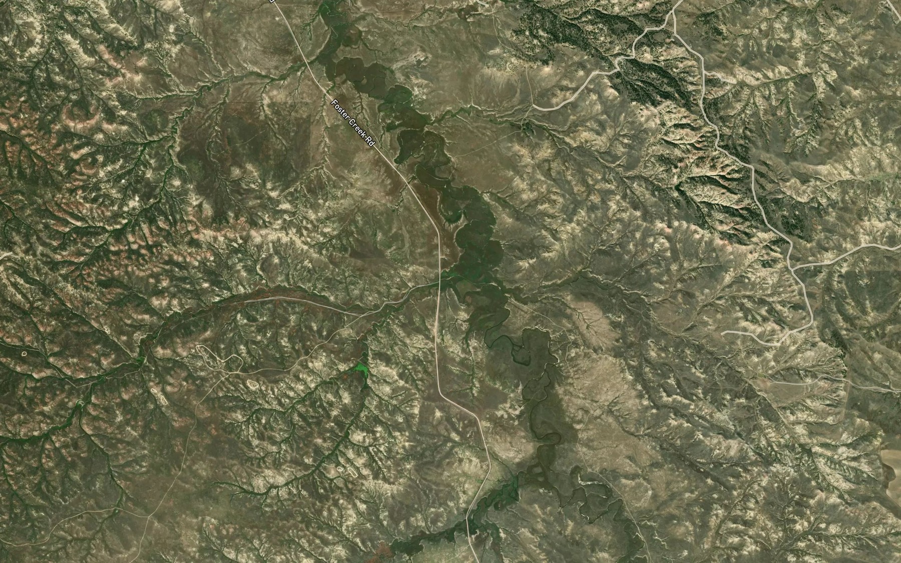 Satellite map of the Ranch Creek