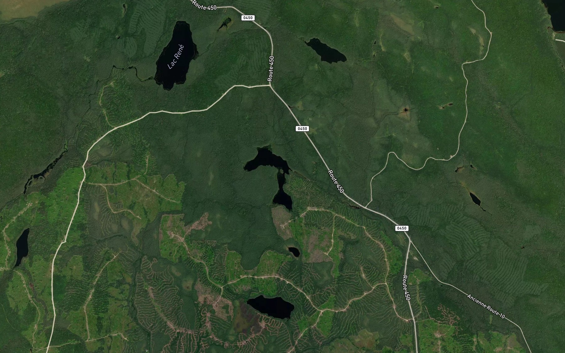 Satellite map of the Lac en Coeur