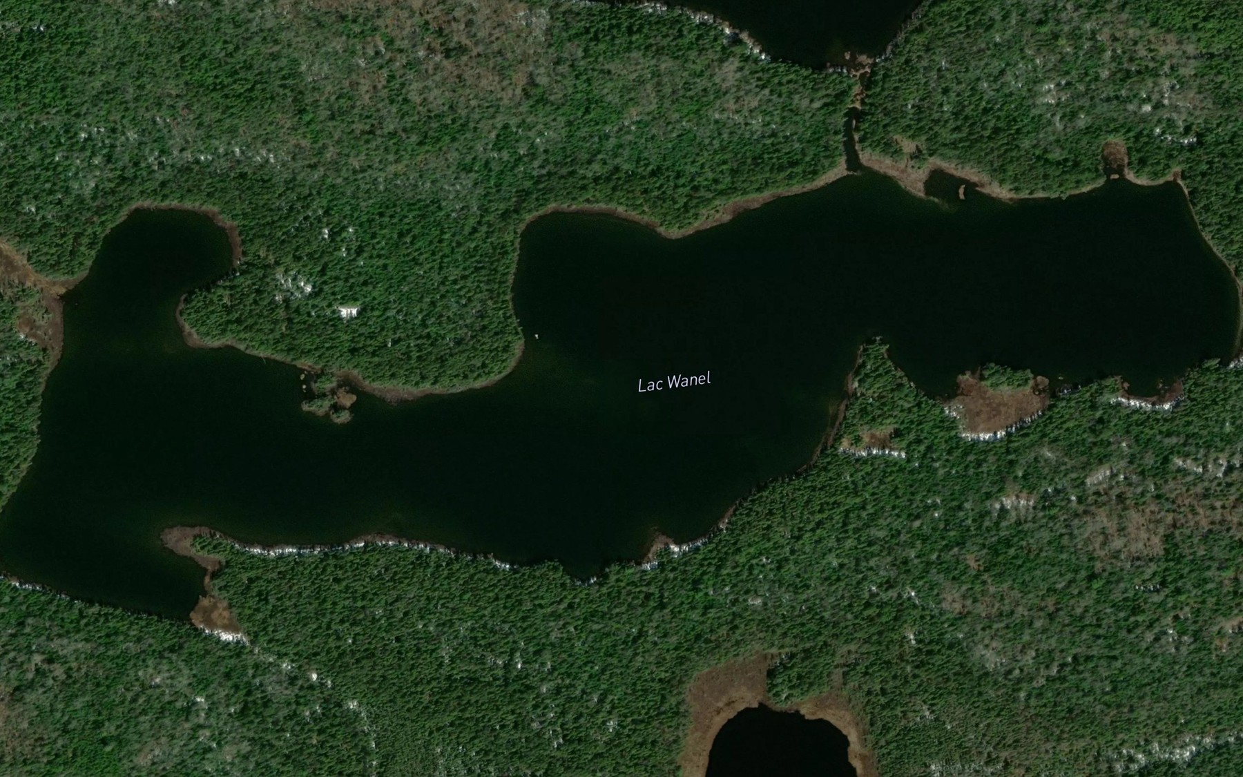 Satellite map of the Lac Wanel