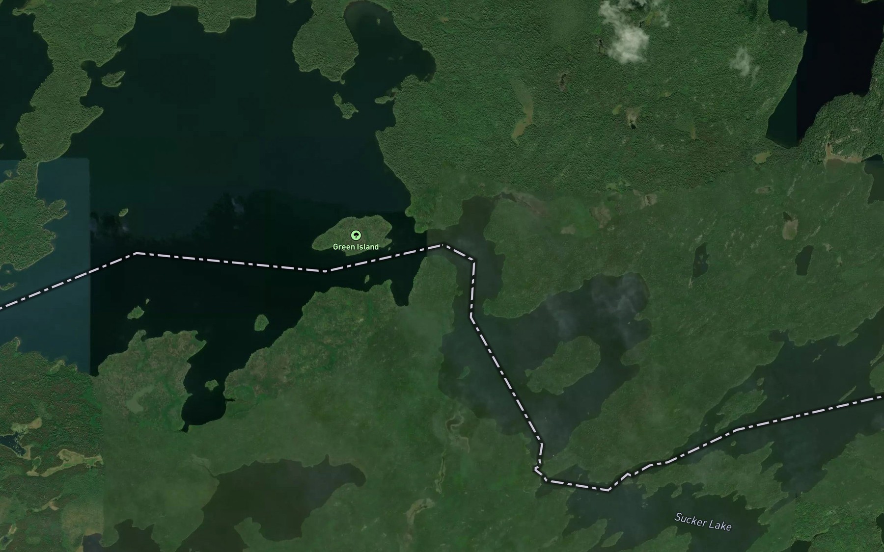 Satellite map of the Inlet Bay