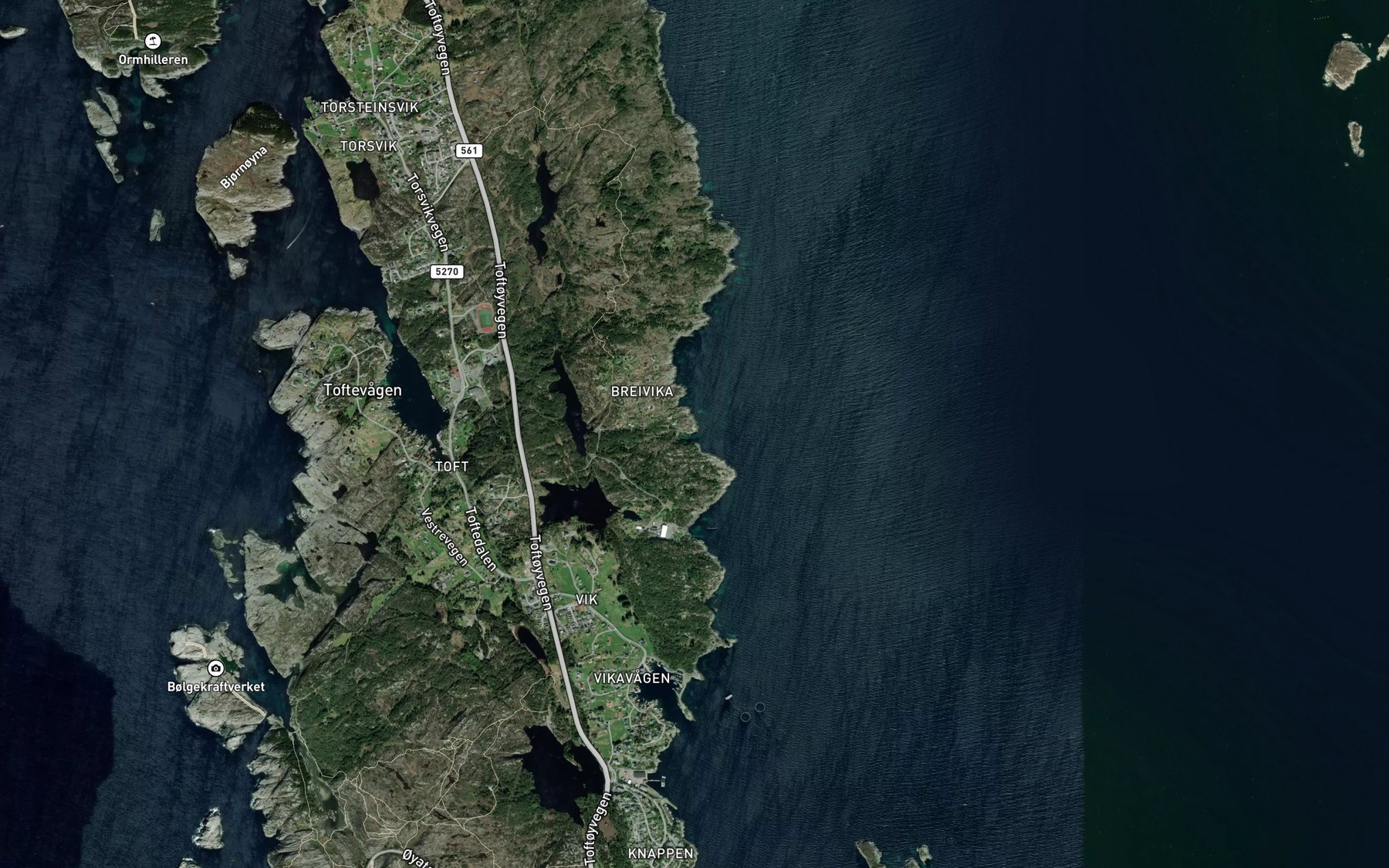 Satellite map of the Trovika
