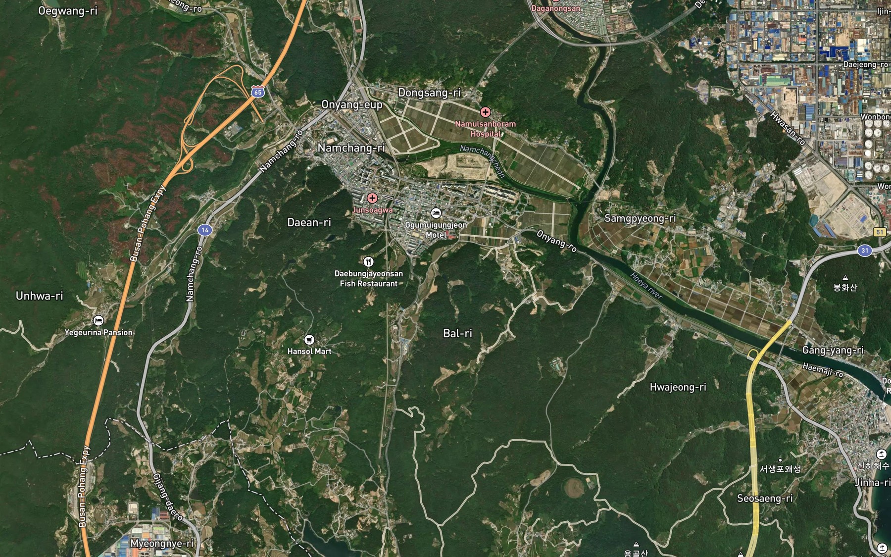 Satellite map of the Saegolmot
