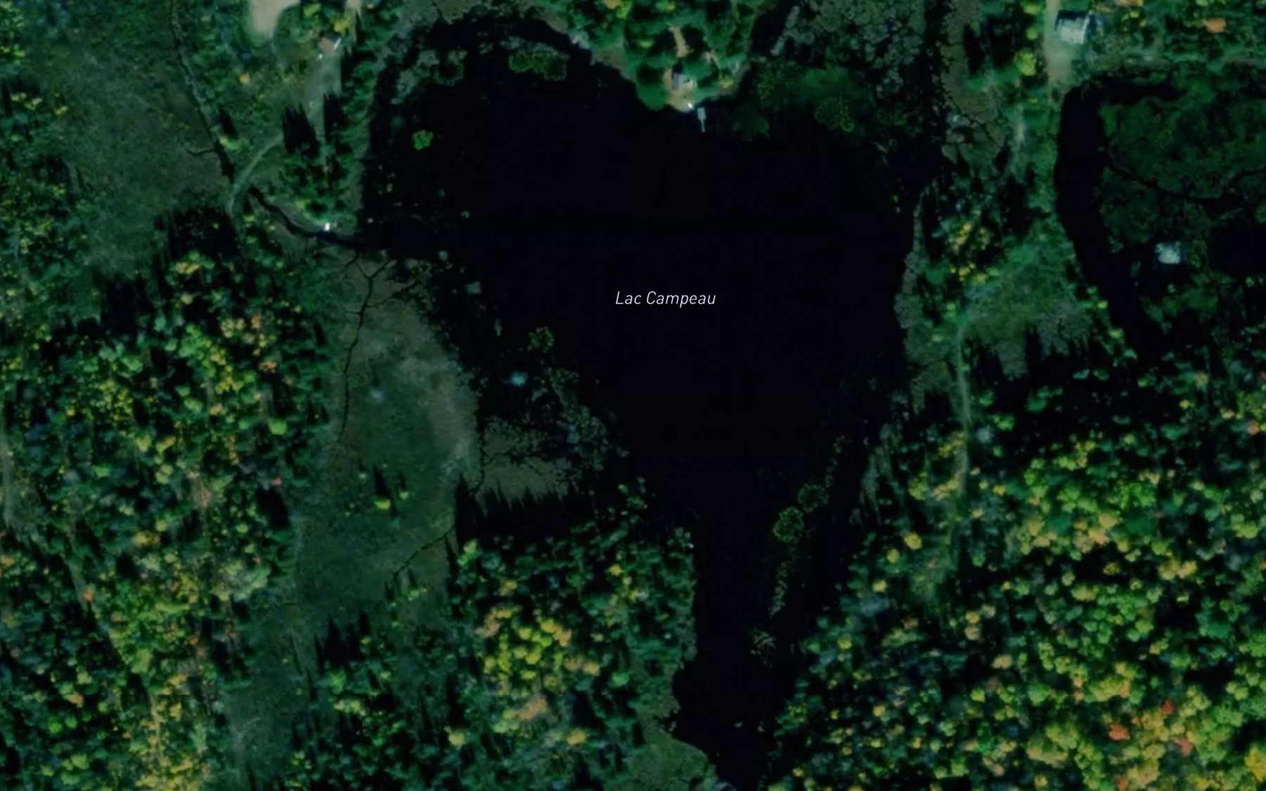 Satellite map of the Lac Campeau