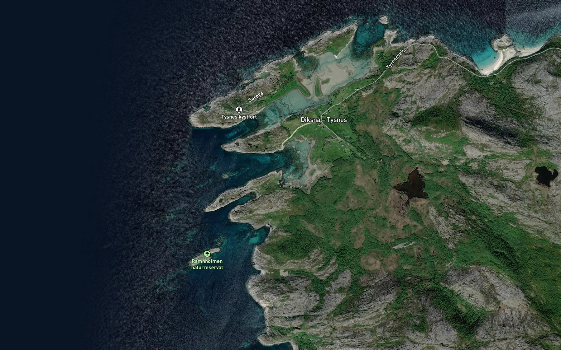 Satellite map of the Sorsjokeilan