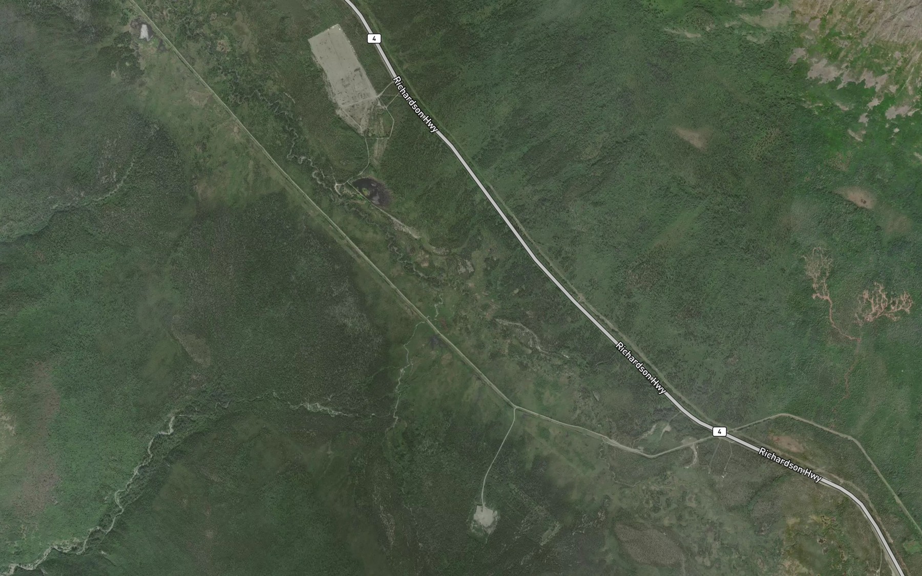 Satellite map of the Slate Creek