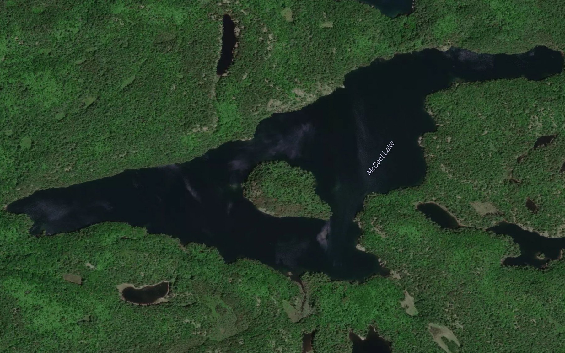 Satellite map of the McCool Lake