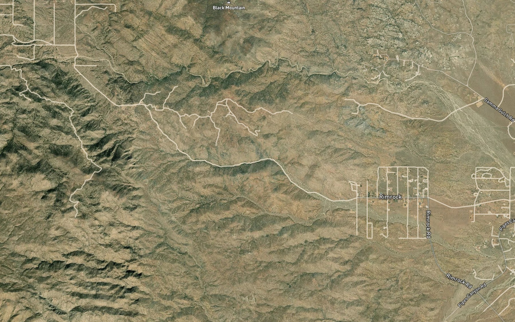 Satellite map of the Burns Spring