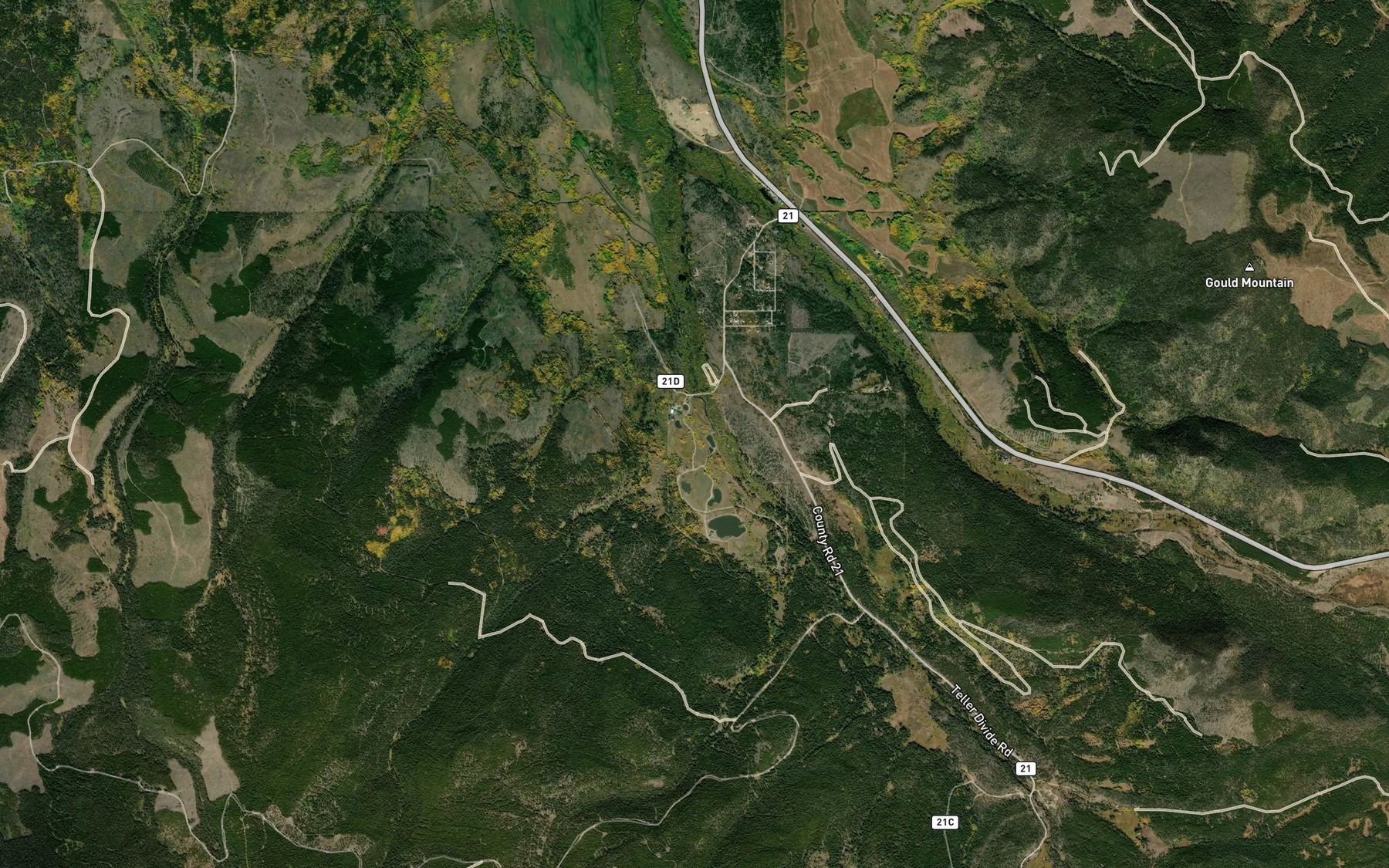 Satellite map of the No Name Creek