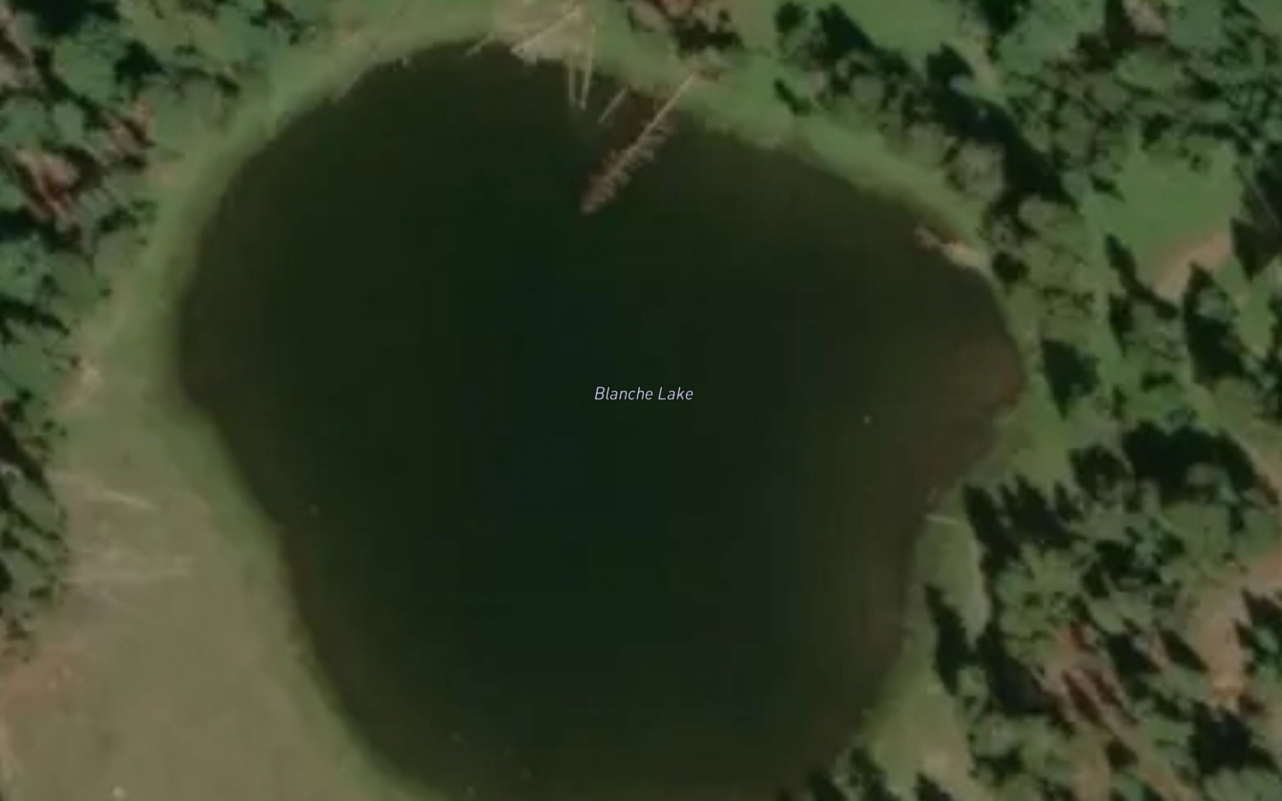 Satellite map of the Blanche Lake