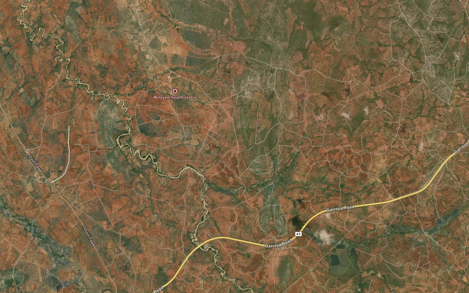 Satellite map of the Isaani Dam