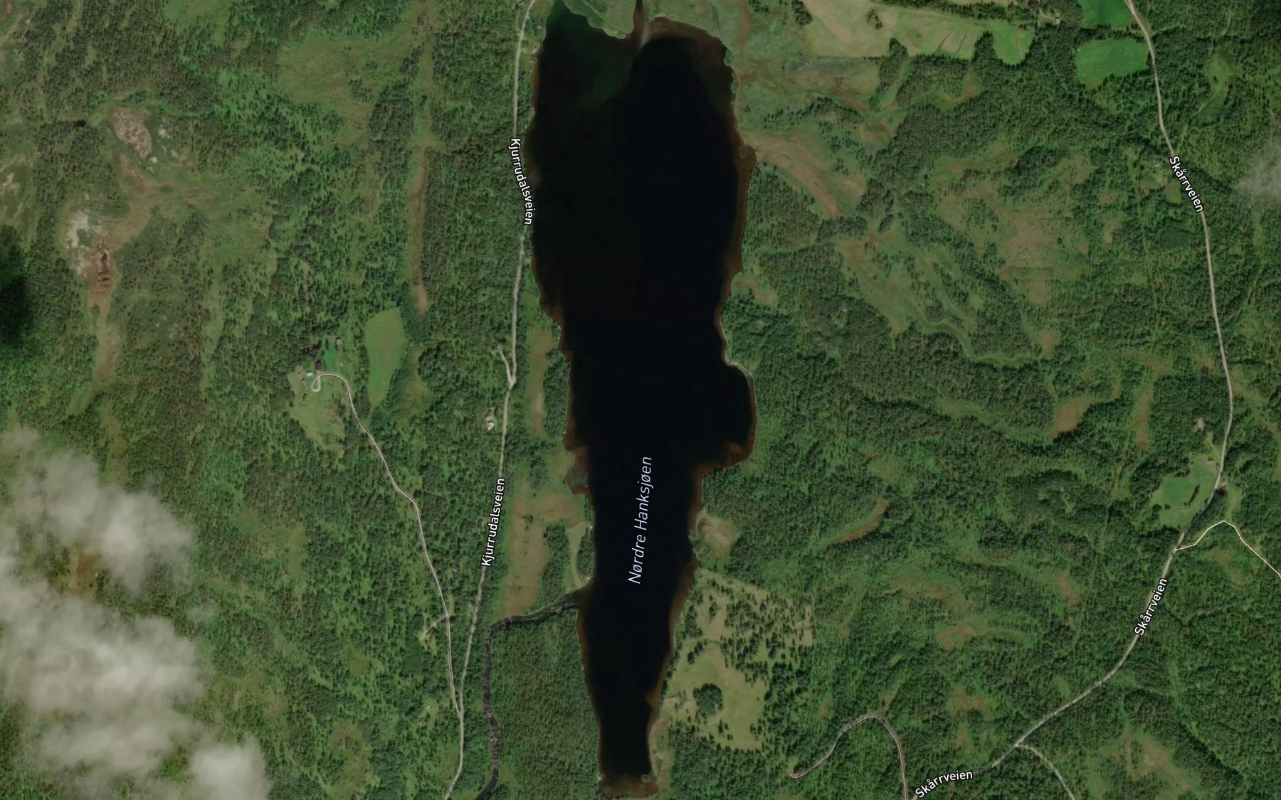 Satellite map of the Hanksjo