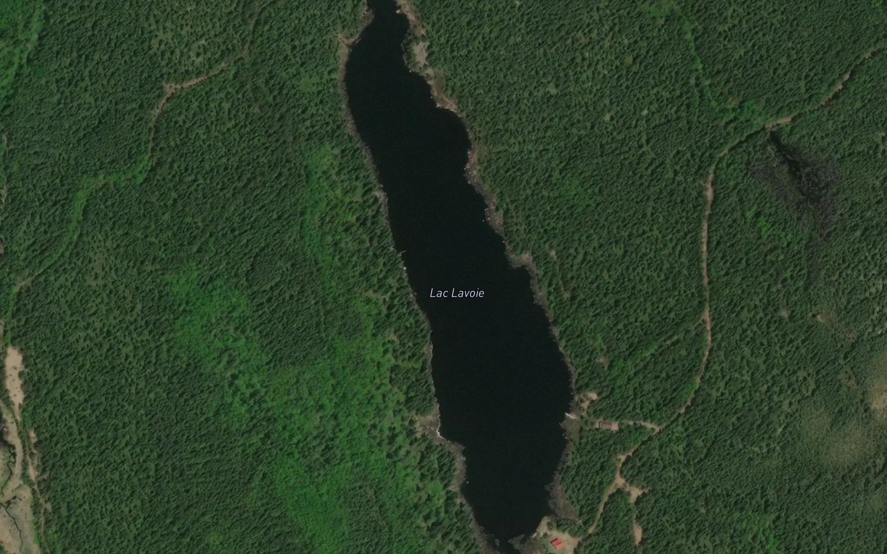 Satellite map of the Lac Lavoie