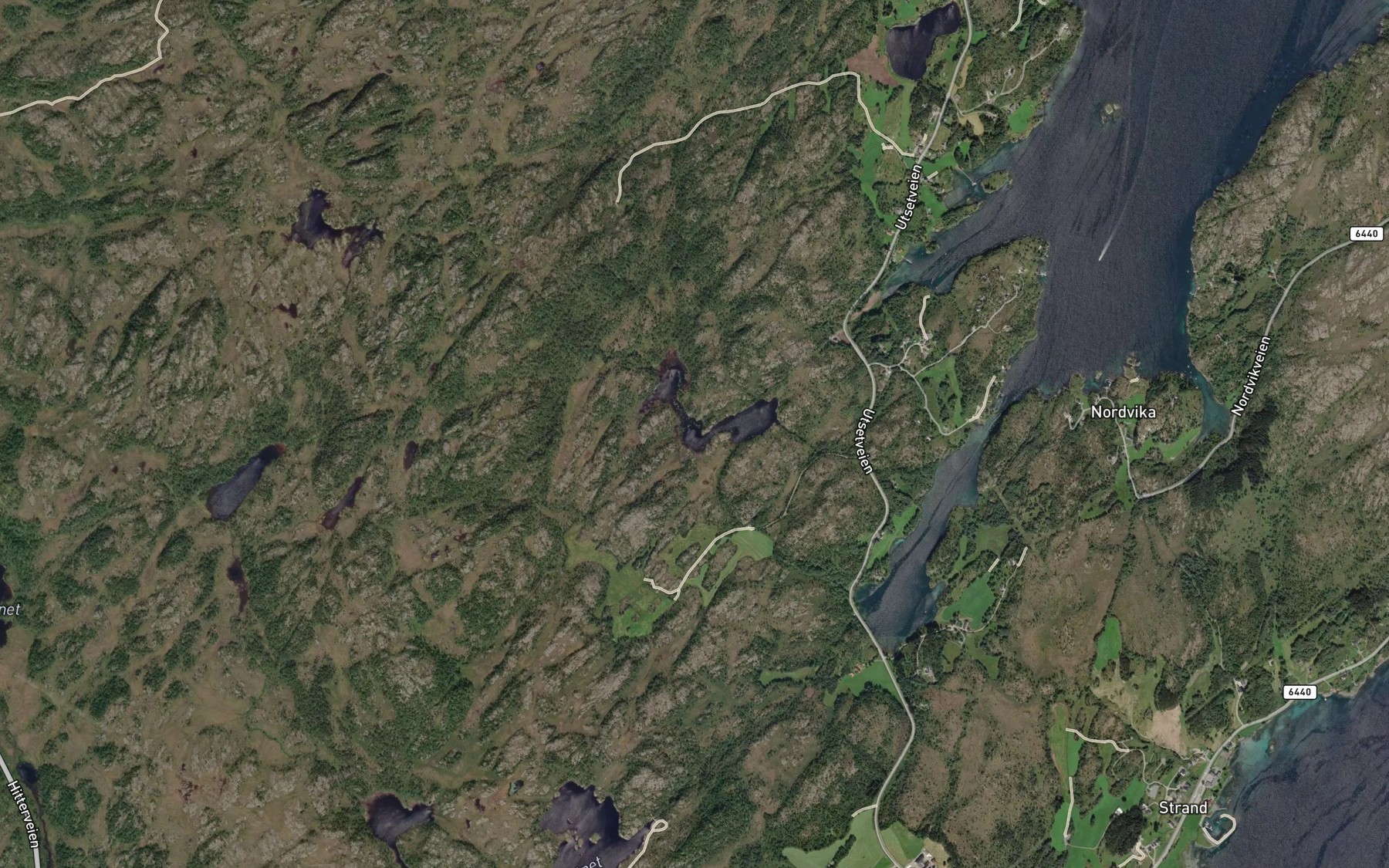 Satellite map of the Vagavatnet
