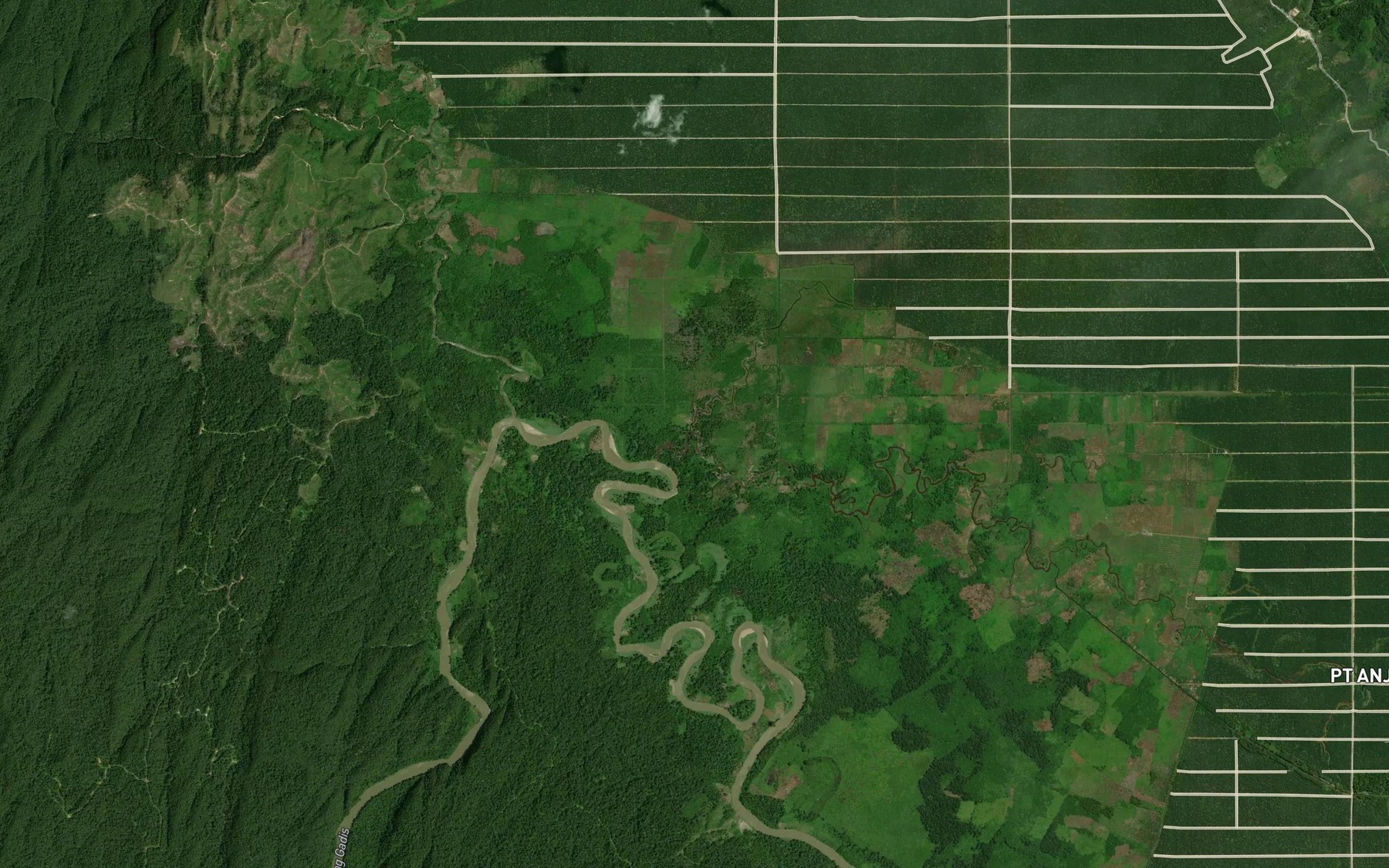Satellite map of the Aek Puli