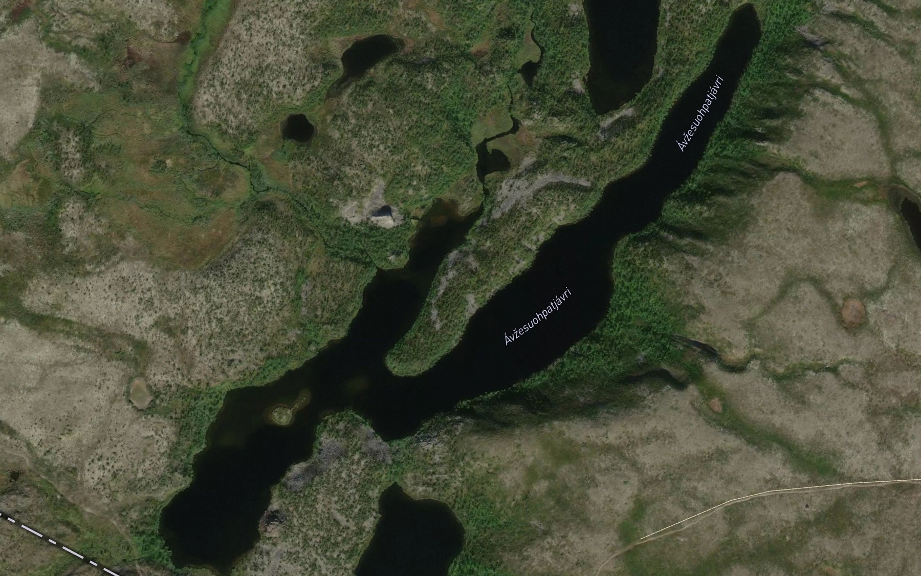 Satellite map of the Avnesuoppatjavri