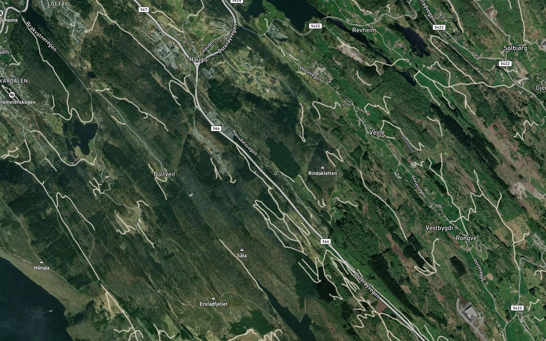 Satellite map of the Sjogotena