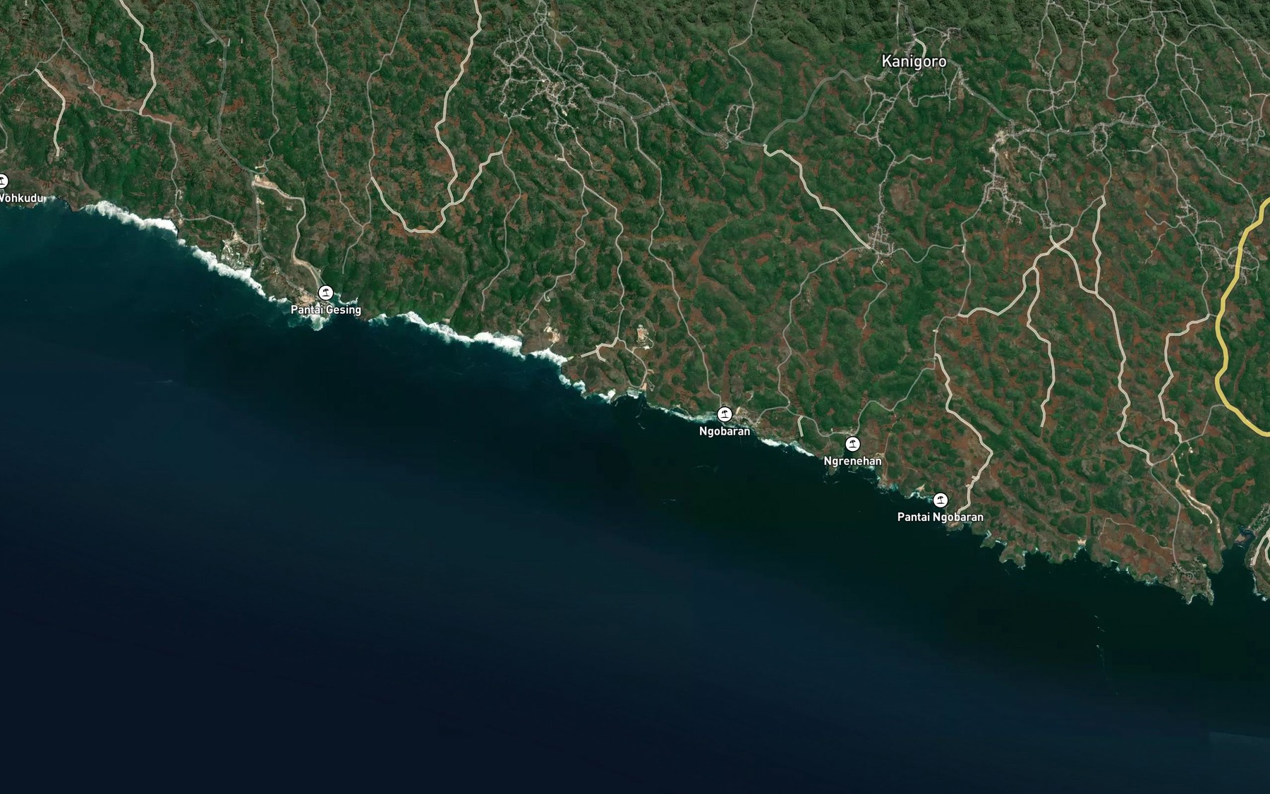 Satellite map of the Teluk Birit