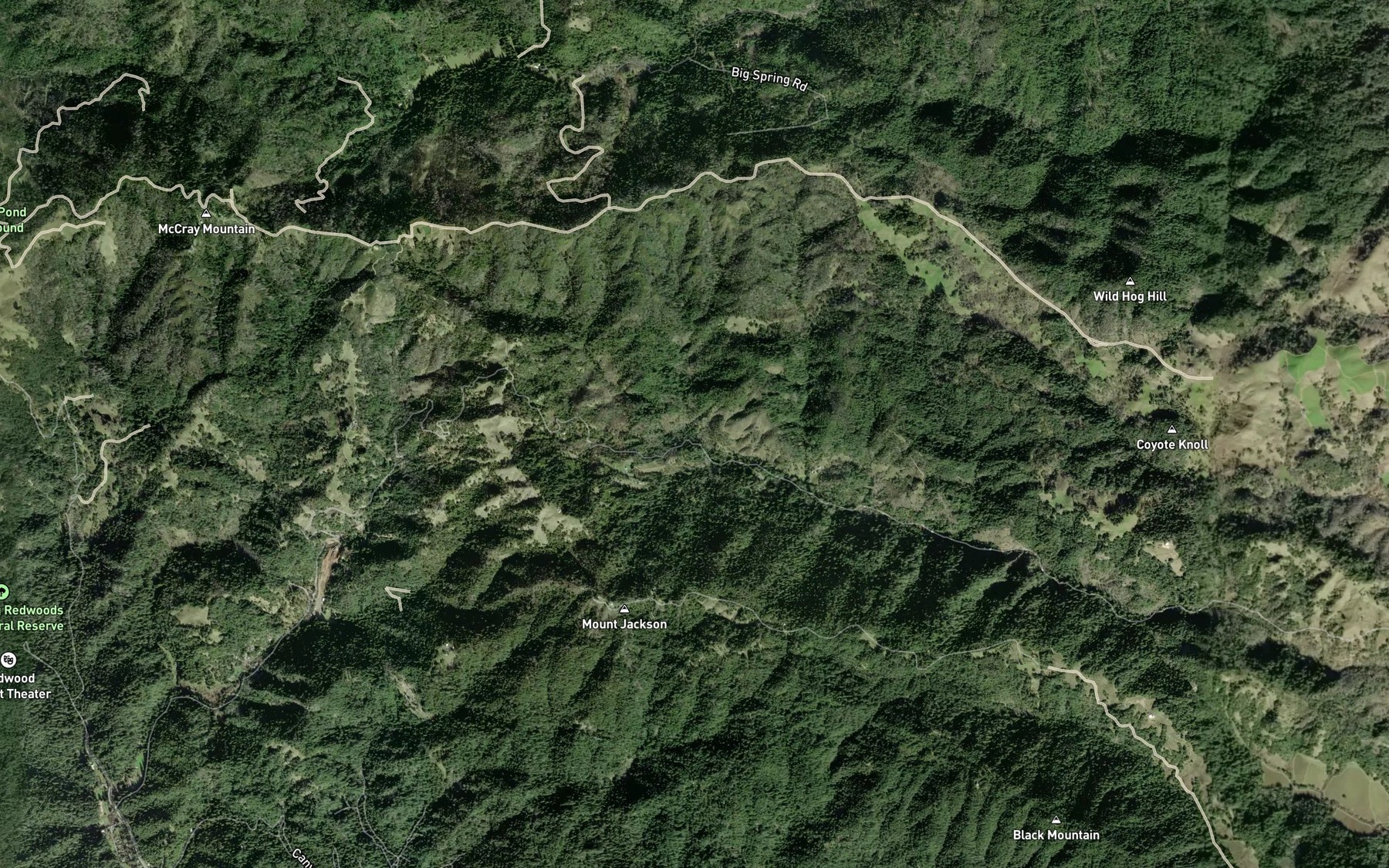 Satellite map of the Osborne Creek