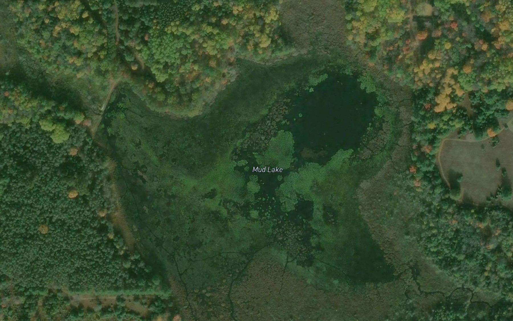 Satellite map of the Mud Lake