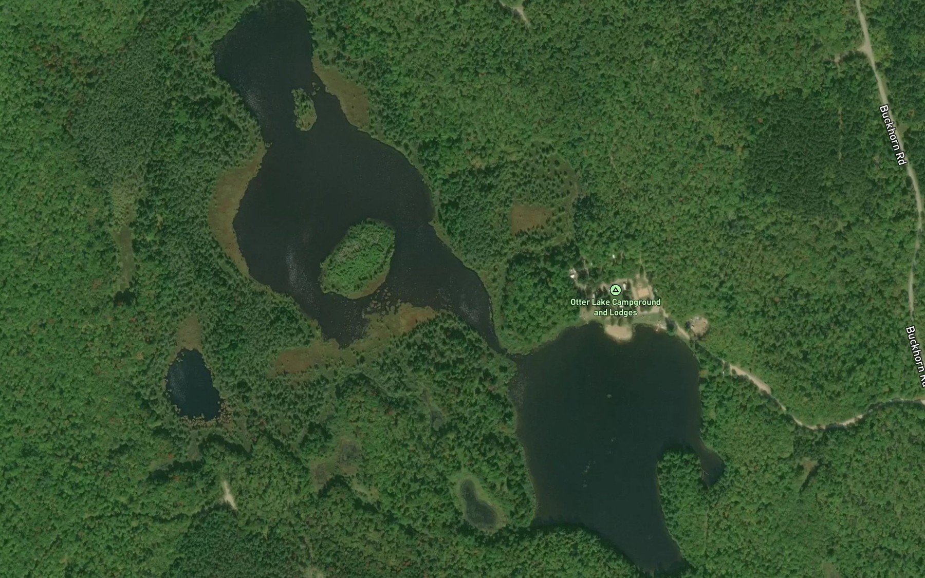 Satellite map of the Otter Lake