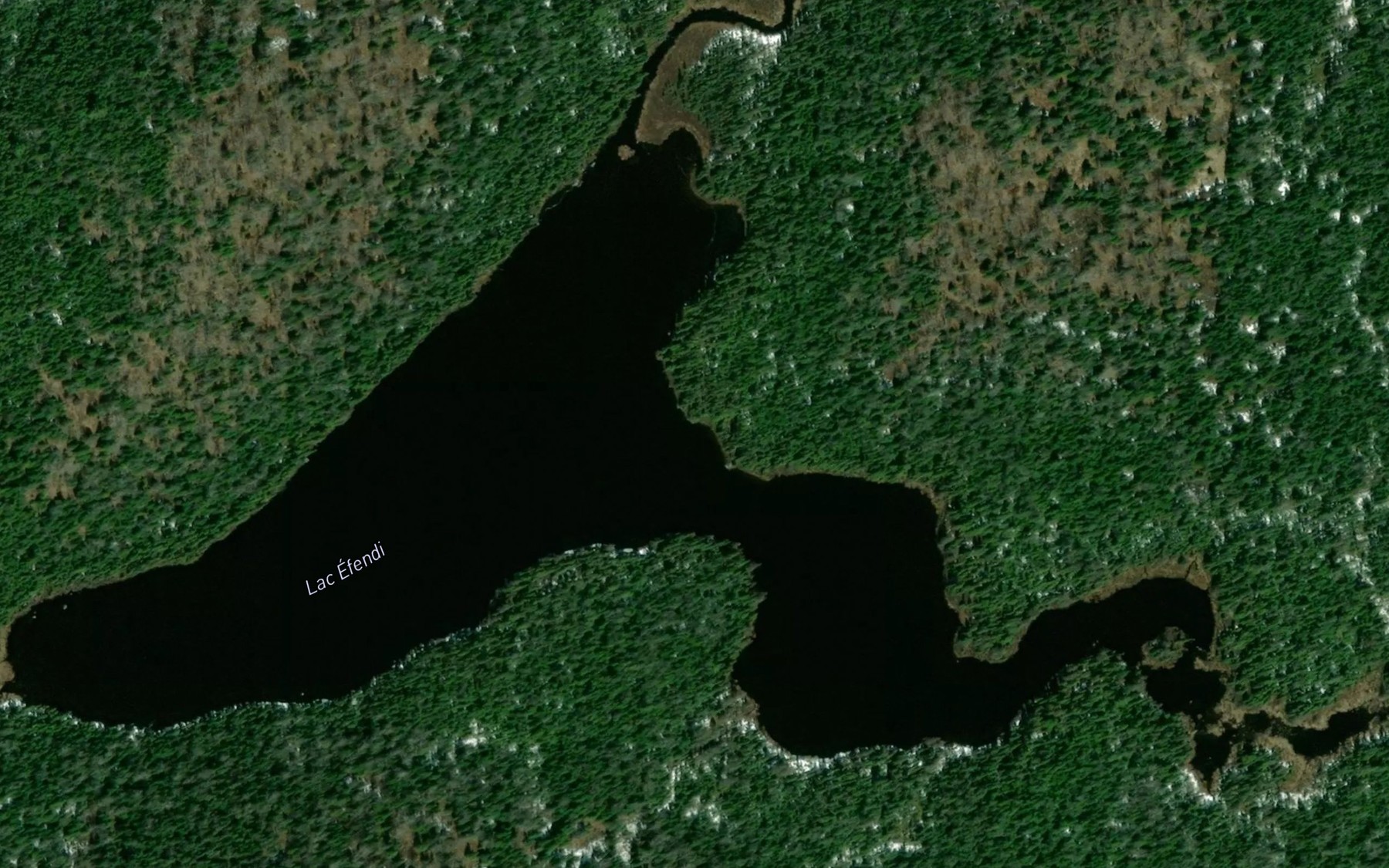 Satellite map of the Lac Efendi