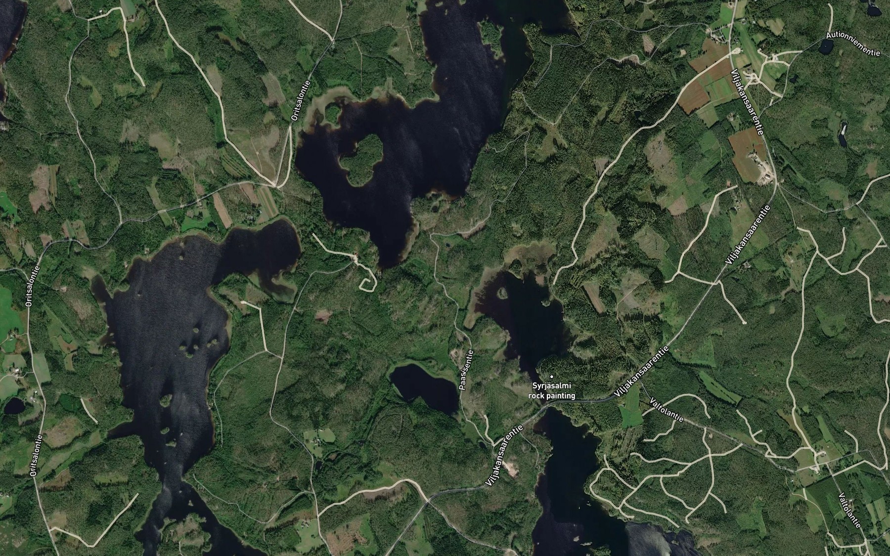 Satellite map of the Koiralampi