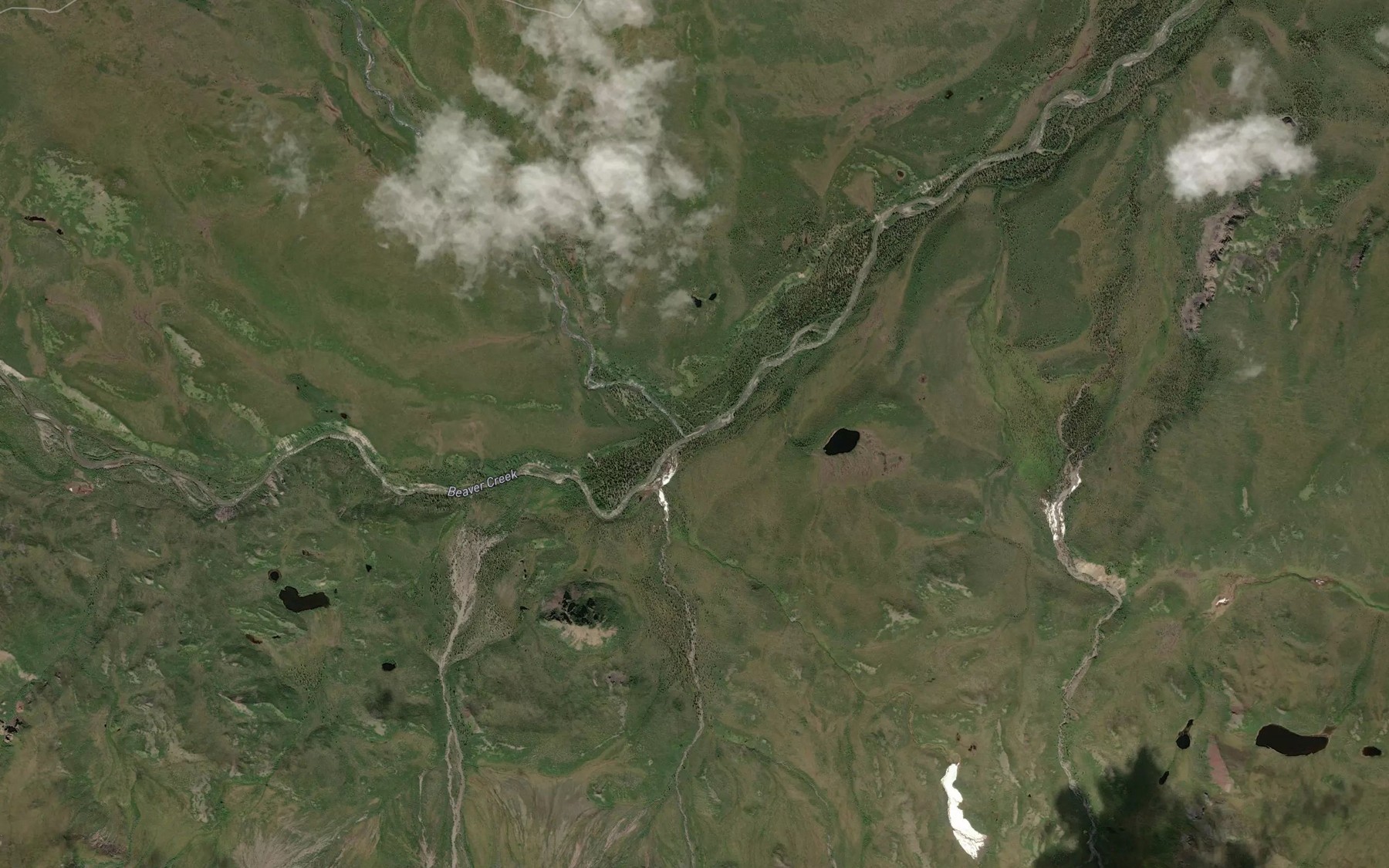 Satellite map of the Klein Creek
