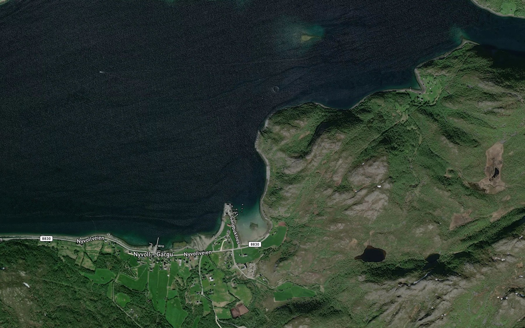 Satellite map of the Guoviluokta