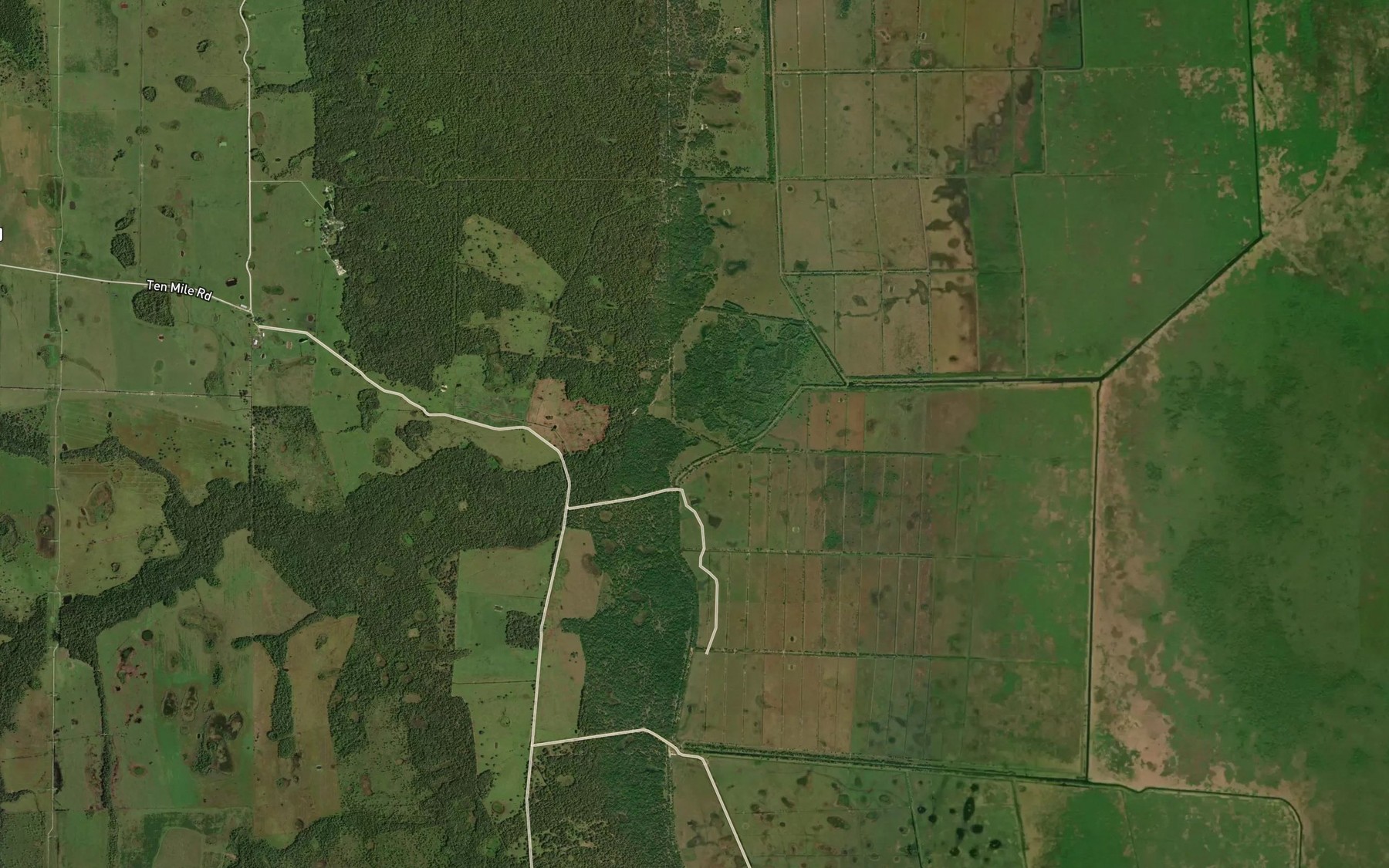 Satellite map of the Tenmile Creek