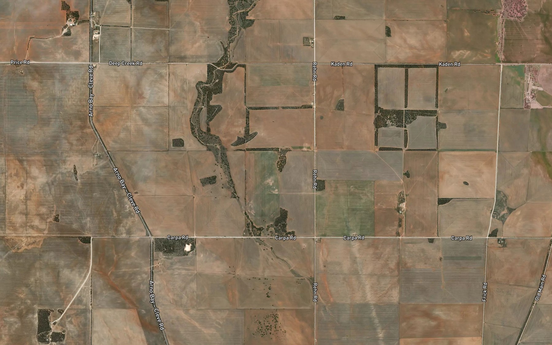 Satellite map of the Yeldulknie Creek