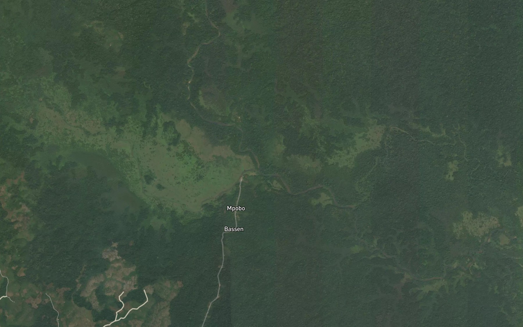 Satellite map of the Dibombe