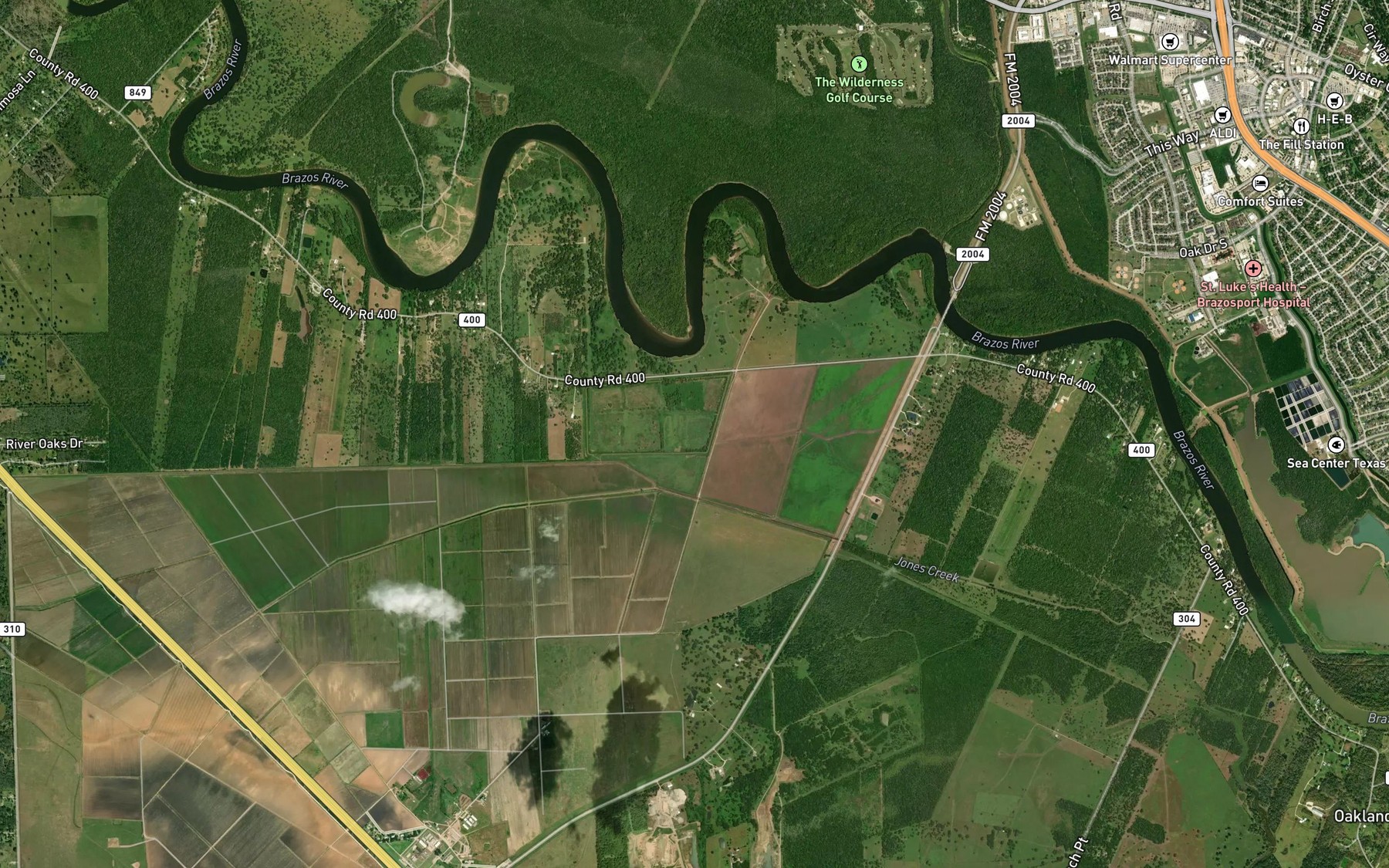 Satellite map of the Clemens Reservoir Number 1