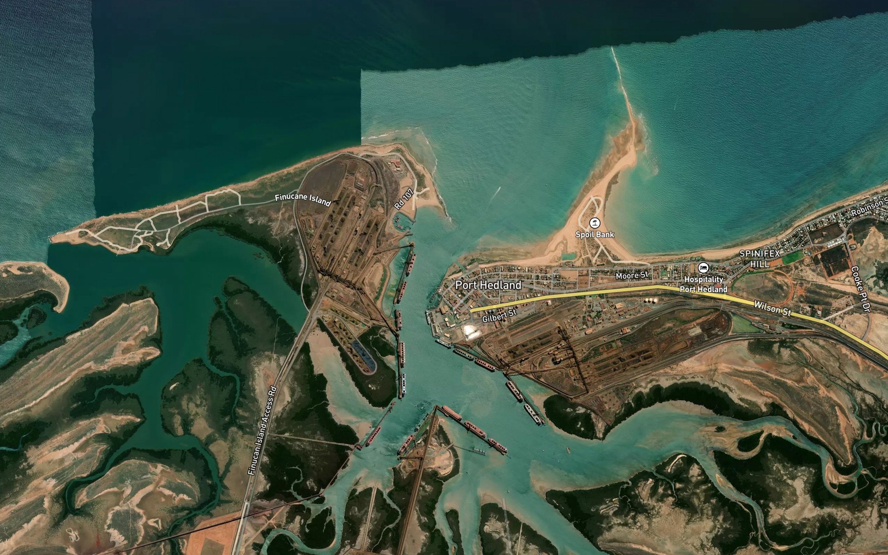 Satellite map of the Picnic Point