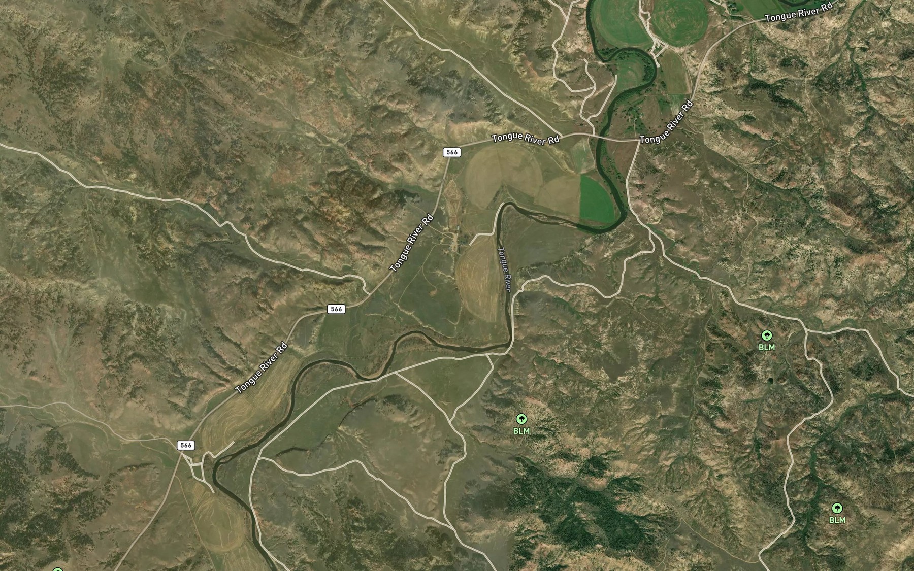 Satellite map of the Four D Ditch