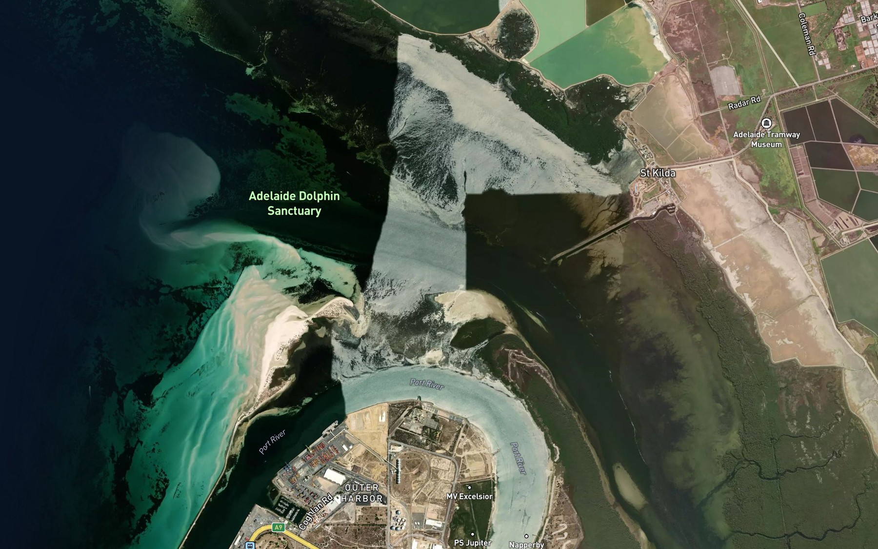 Satellite map of the Section Bank