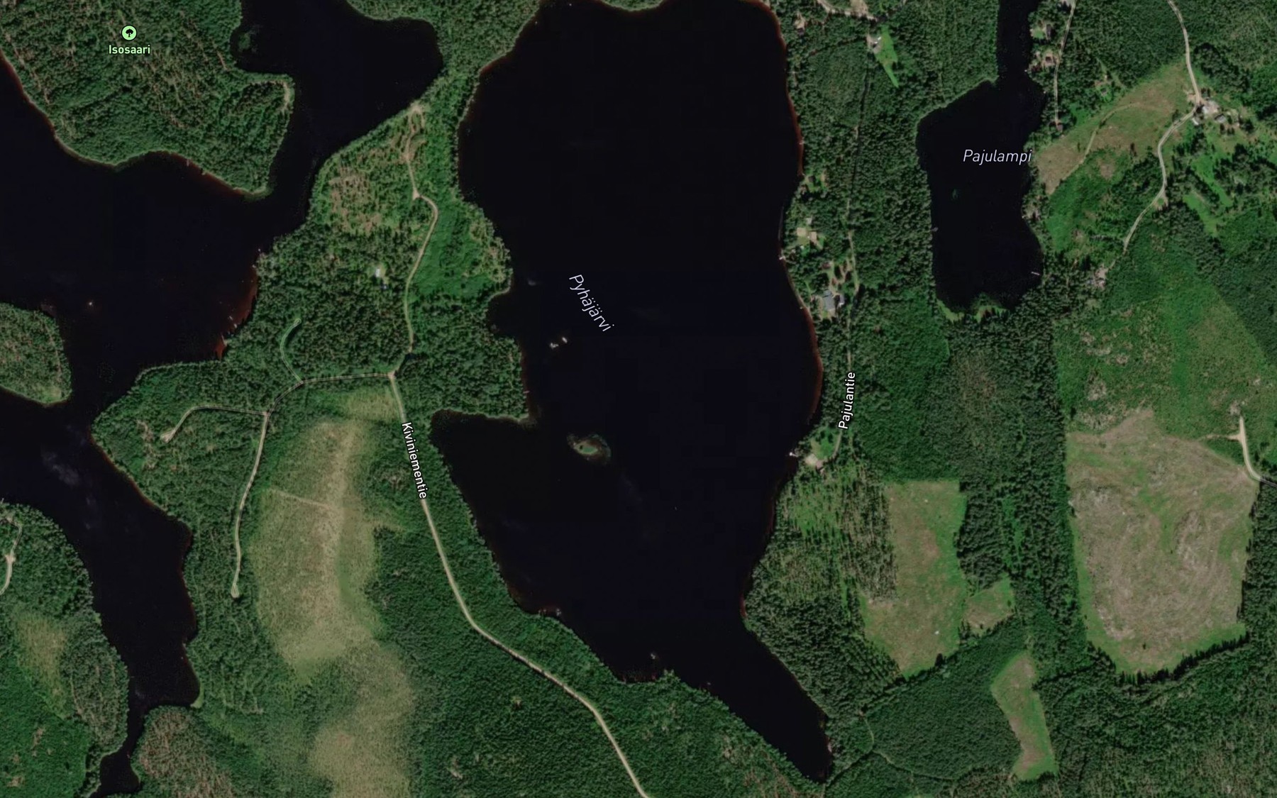 Satellite map of the Pyhajarvi