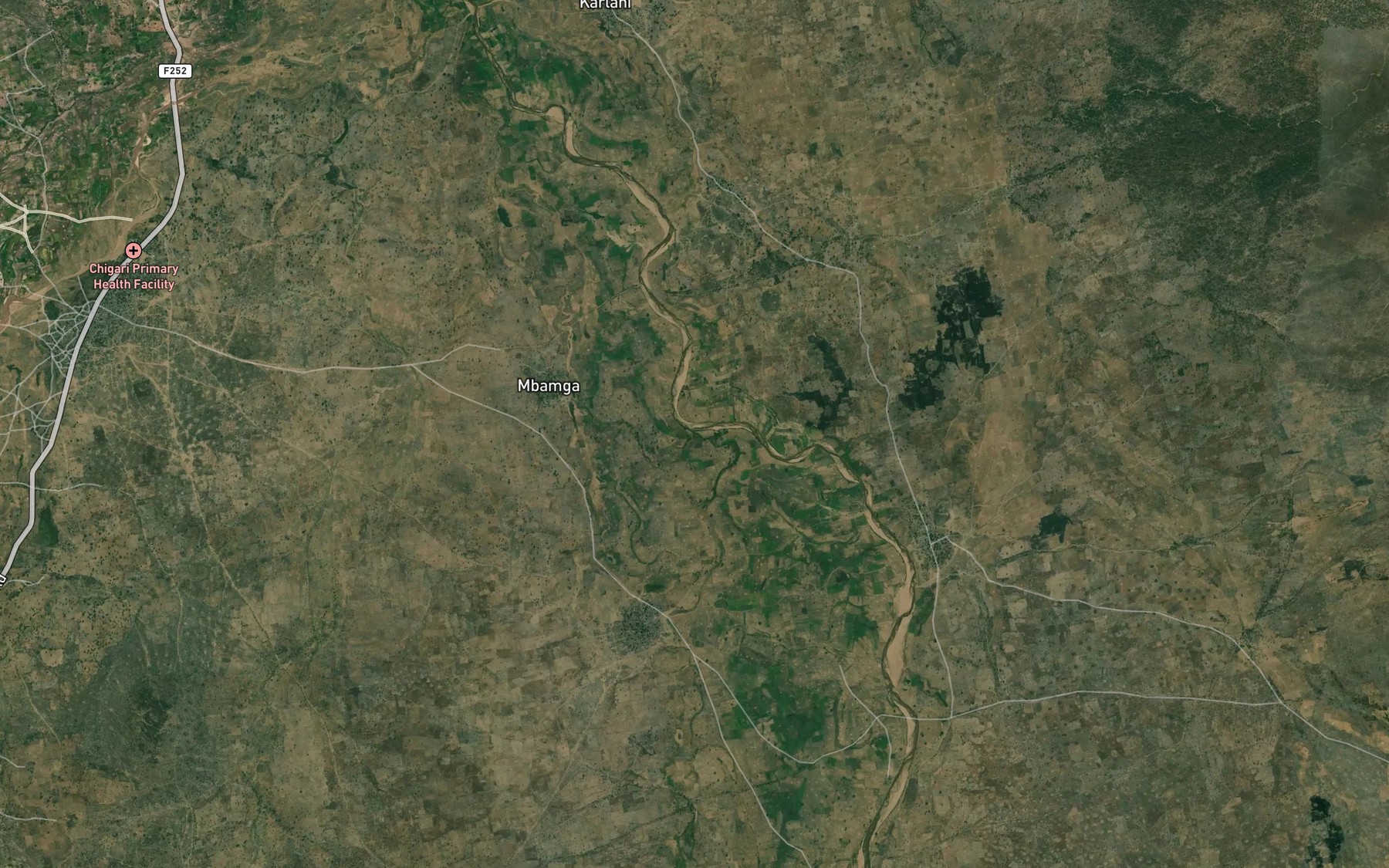 Satellite map of the Mayo Gede