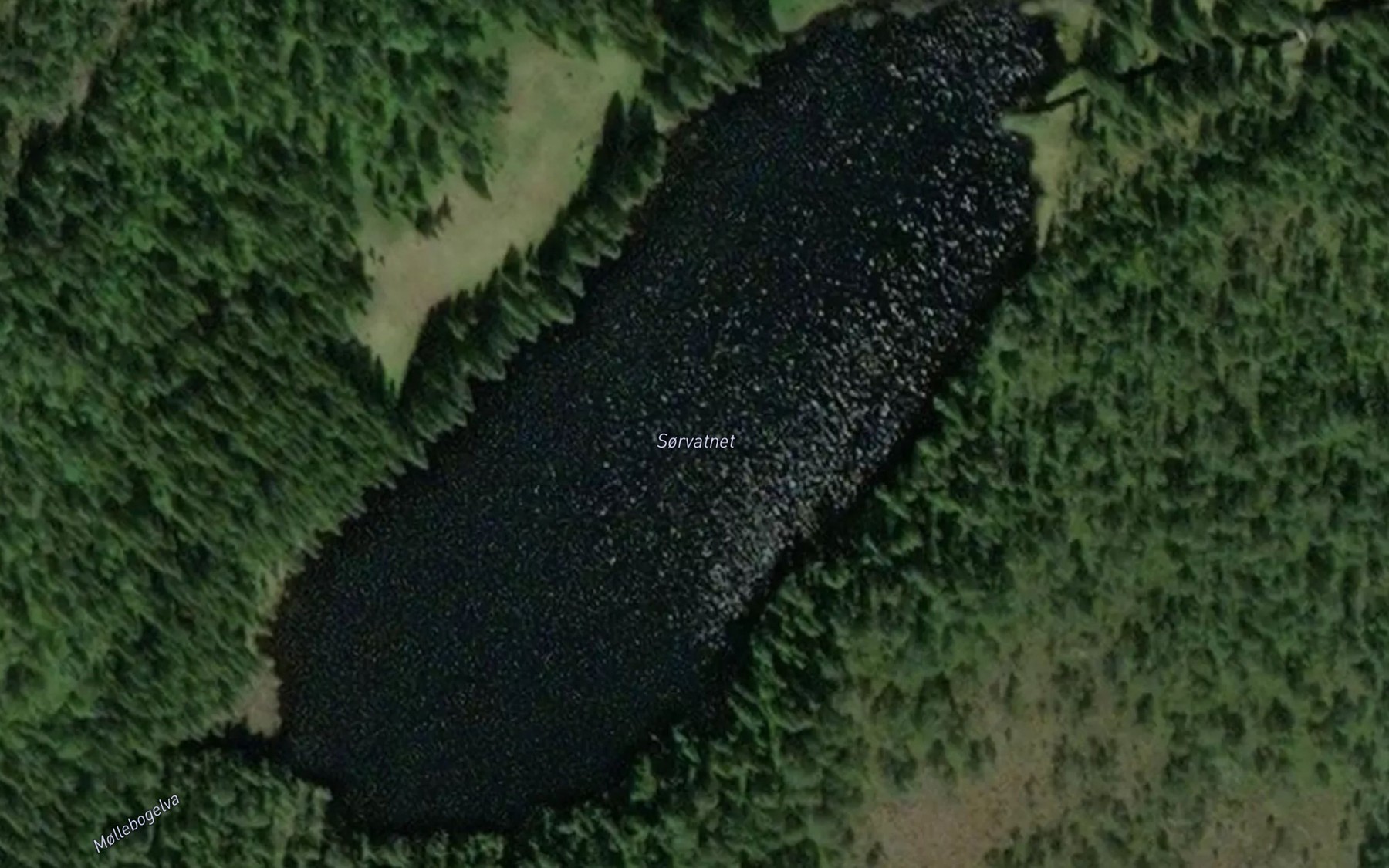 Satellite map of the Sorvatnet