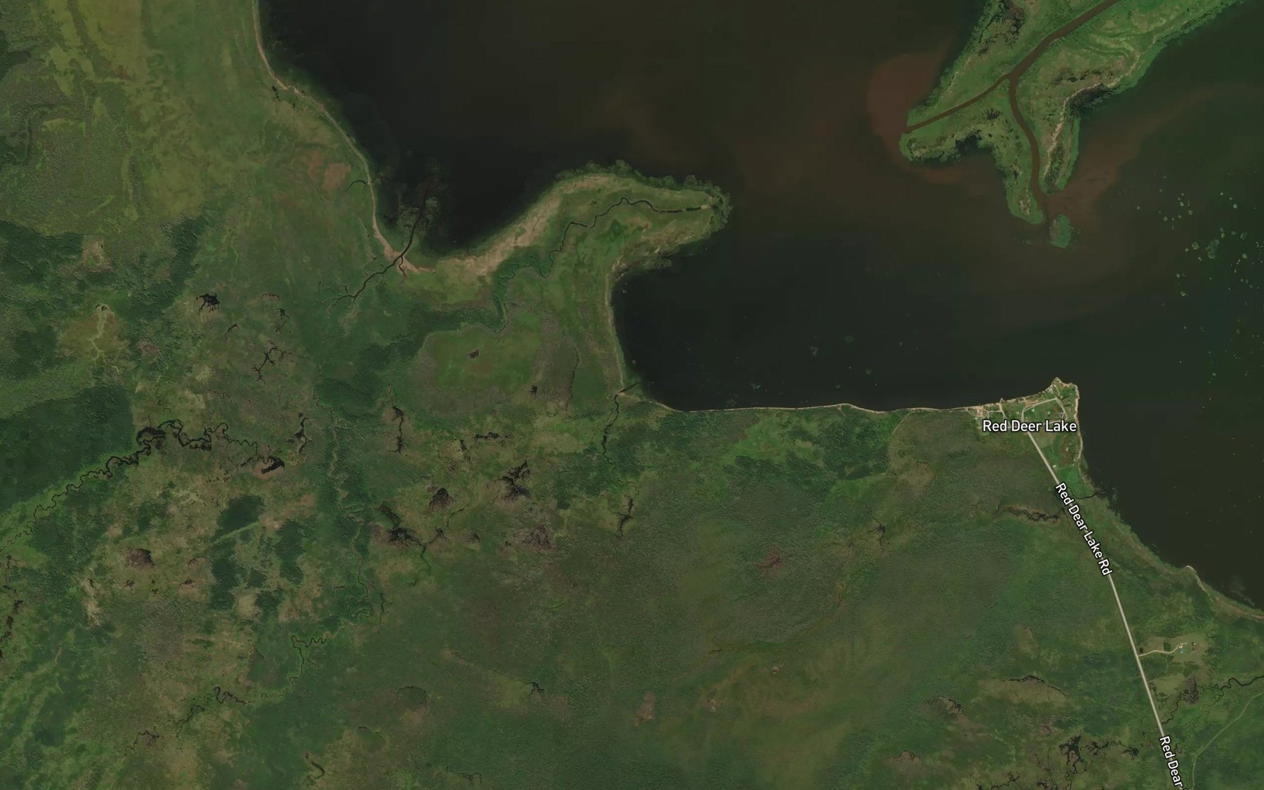 Satellite map of the First Creek