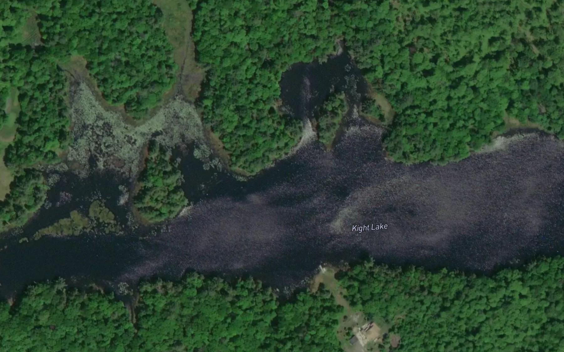 Satellite map of the Kight Lake