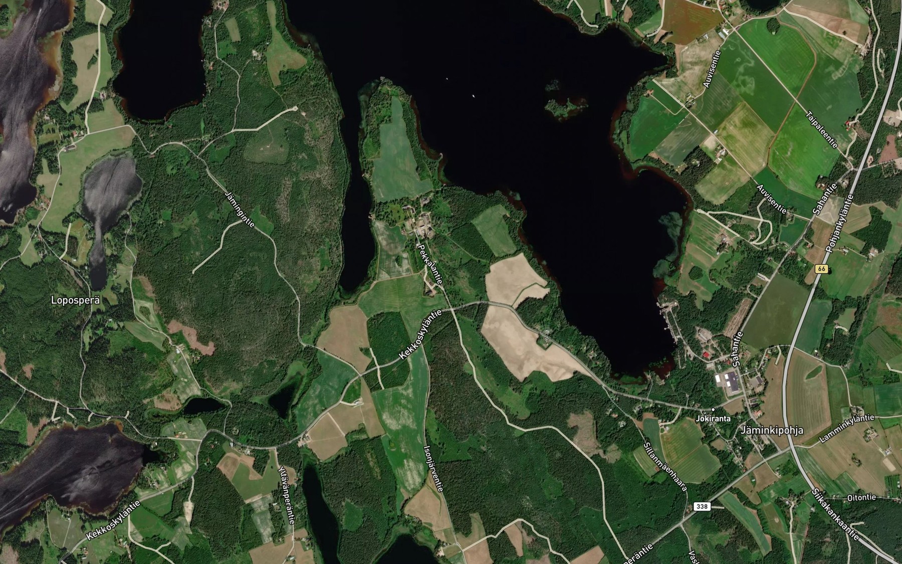 Satellite map of the Ruutanalammi