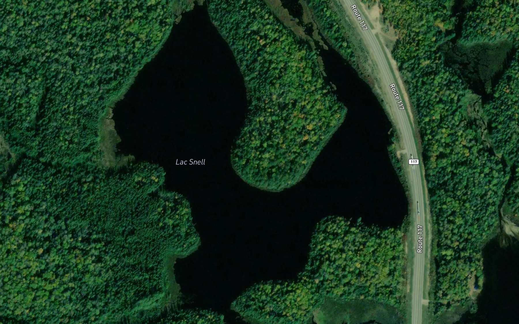 Satellite map of the Lac Snell