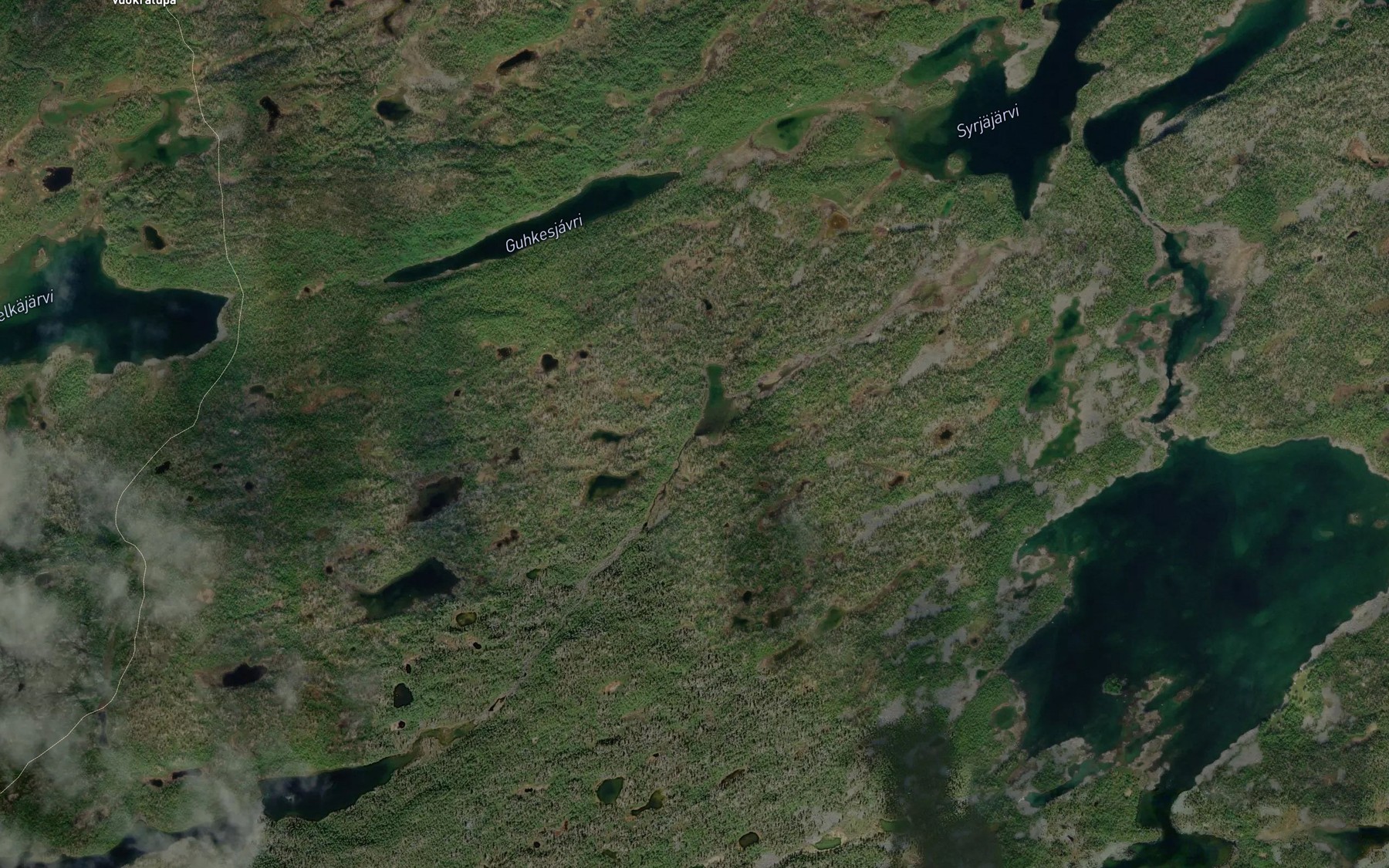 Satellite map of the Nealgejohka
