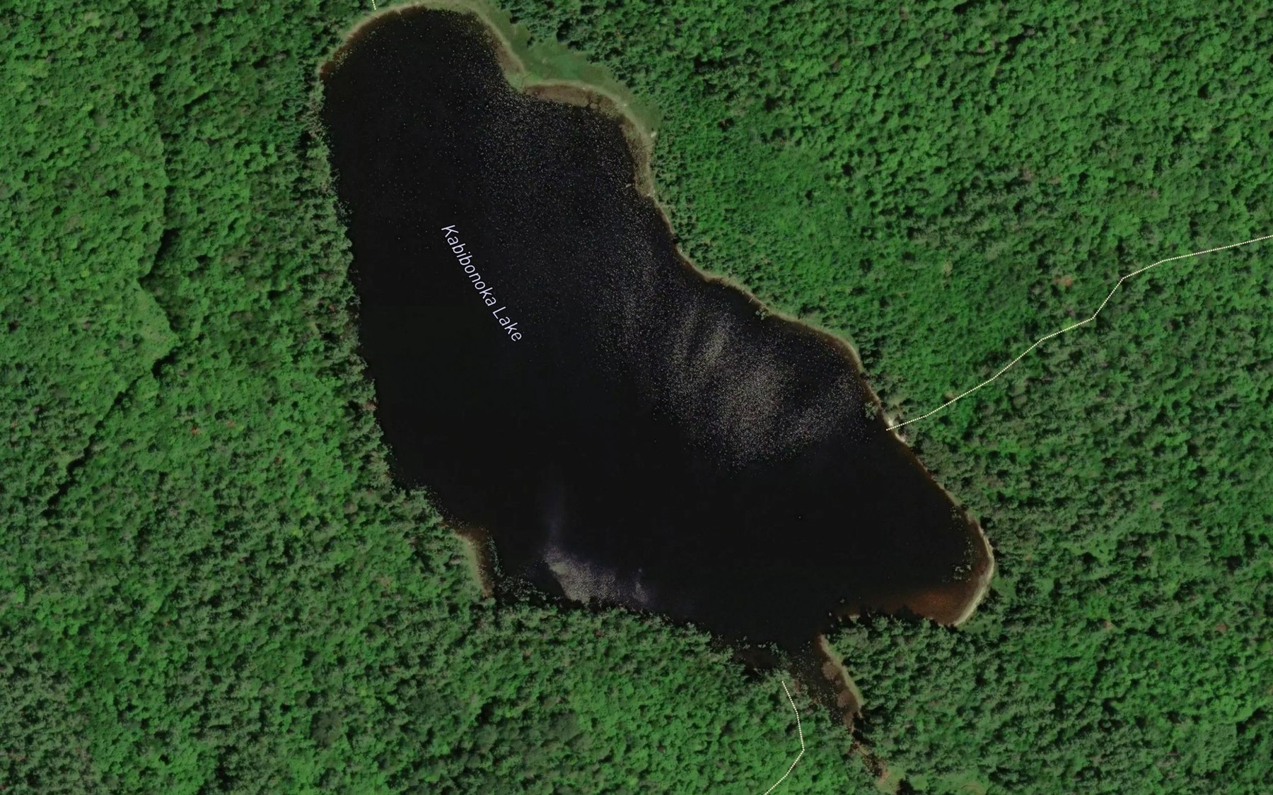 Satellite map of the Kabibonoka Lake