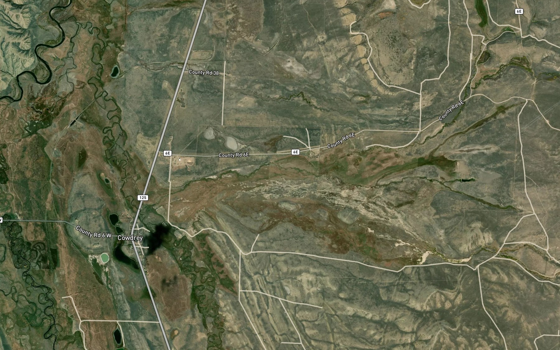 Satellite map of the Coe Ditch Number 2