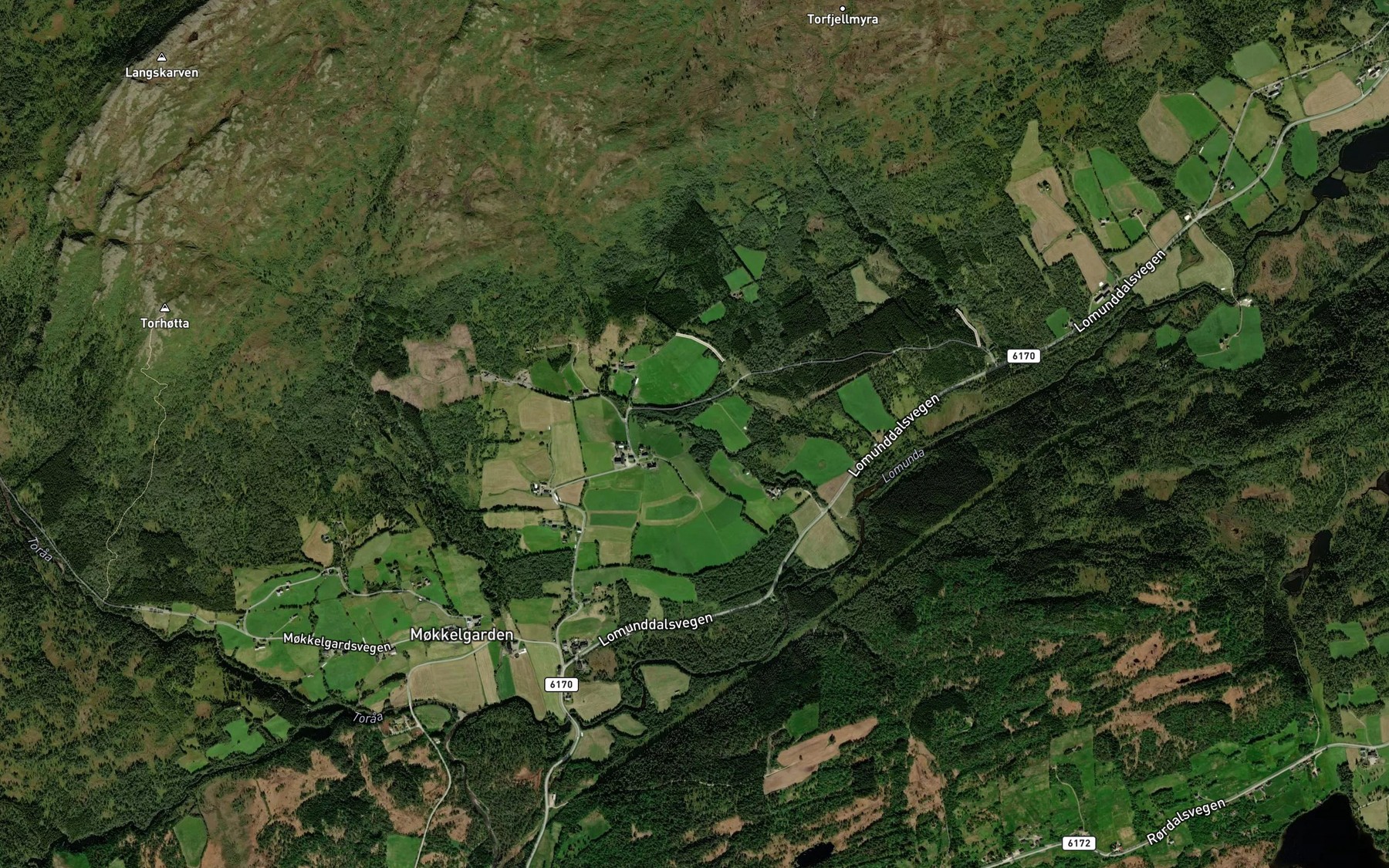 Satellite map of the Husbekken