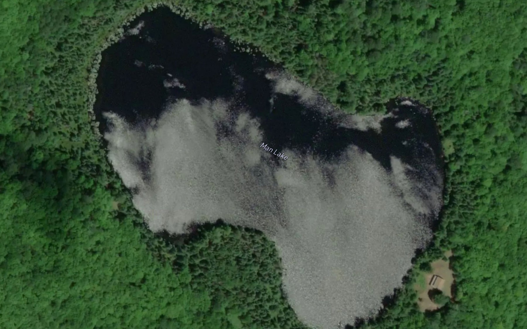 Satellite map of the Man Lake
