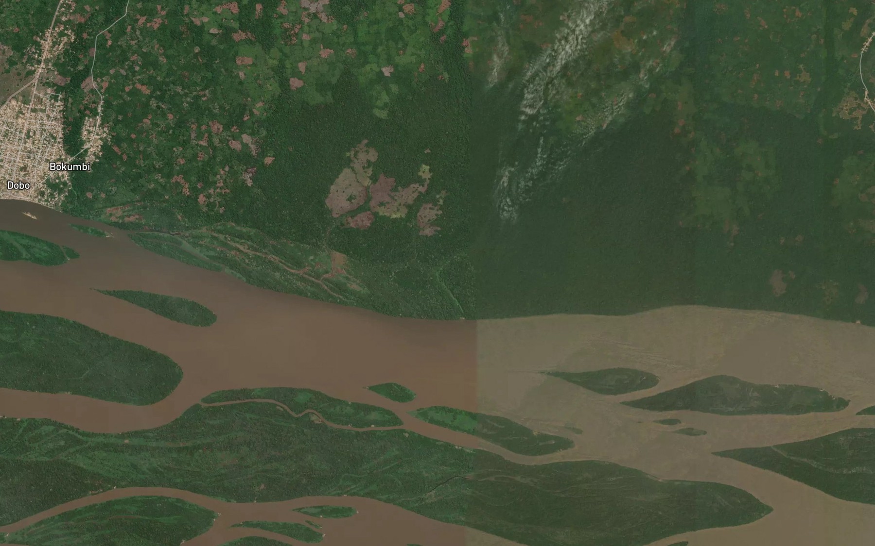 Satellite map of the Mobata