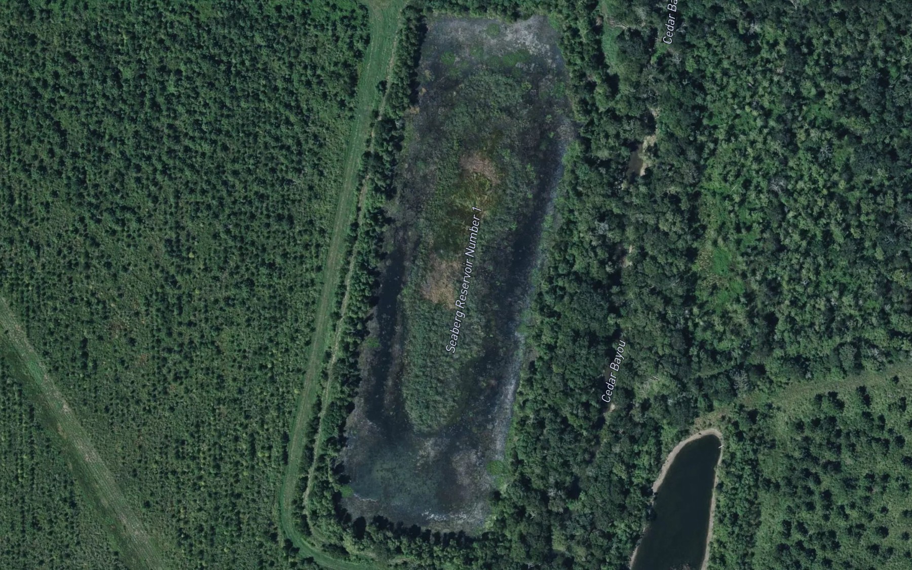 Satellite map of the Seaberg Reservoir Number 1
